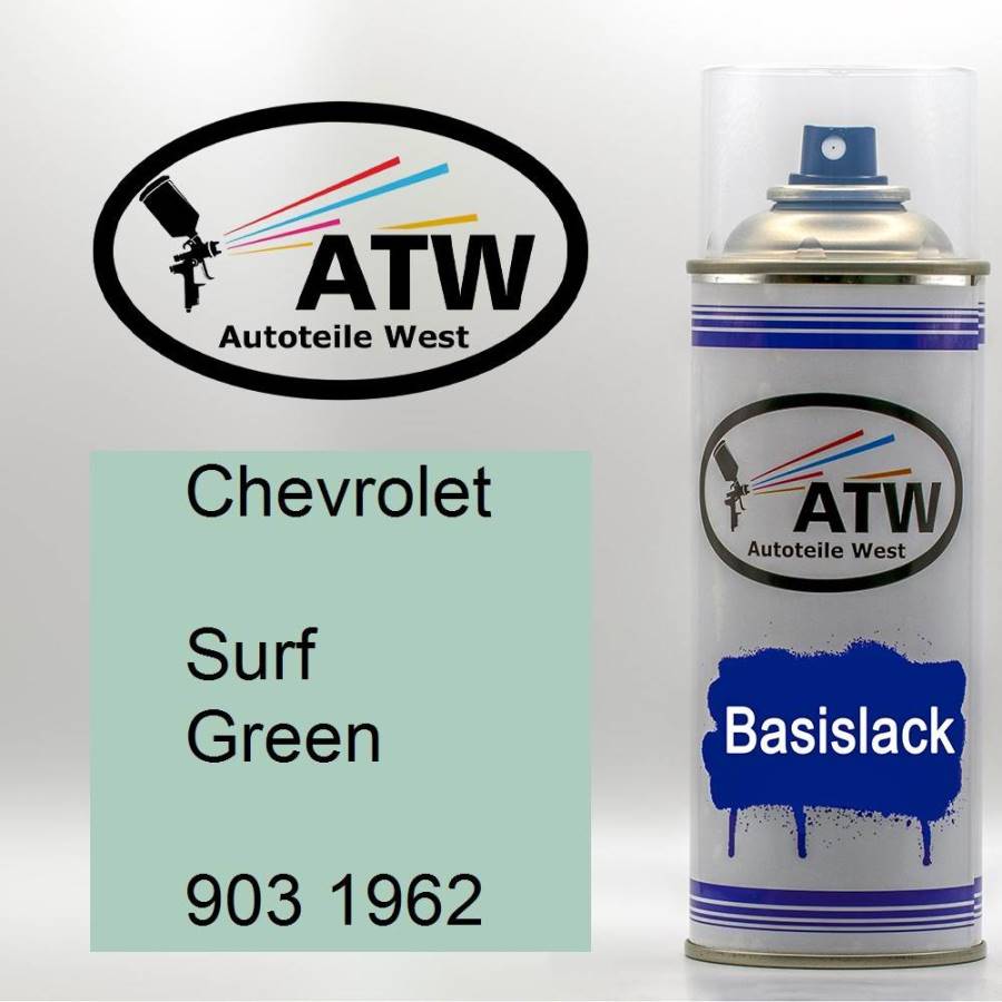 Chevrolet, Surf Green, 903 1962: 400ml Sprühdose, von ATW Autoteile West.